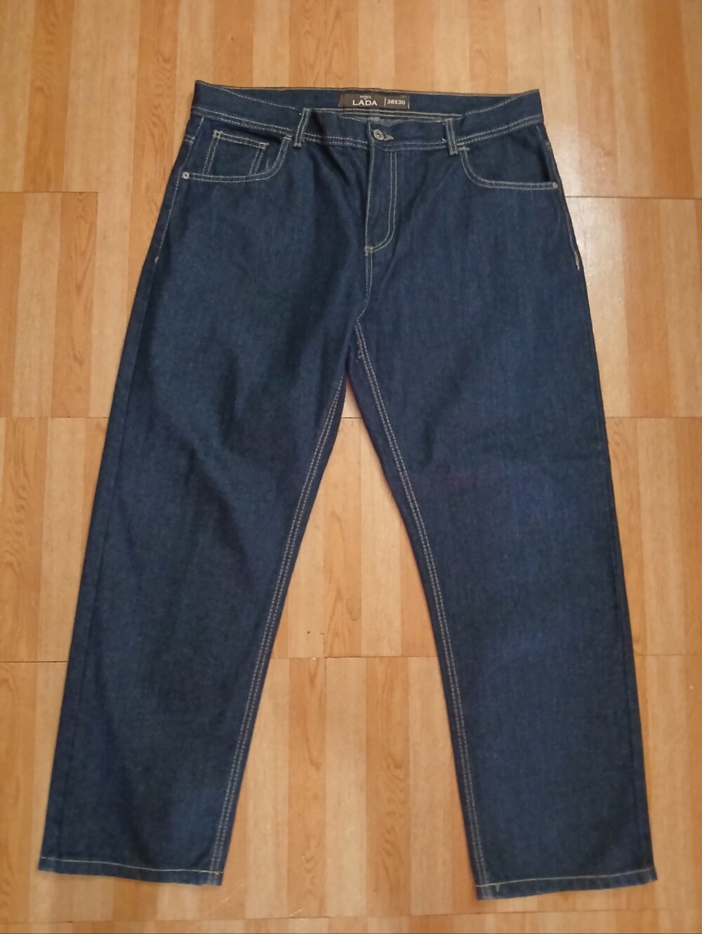 Men's Dark Blue Relaxed Fit Jeans - 38 × 30
